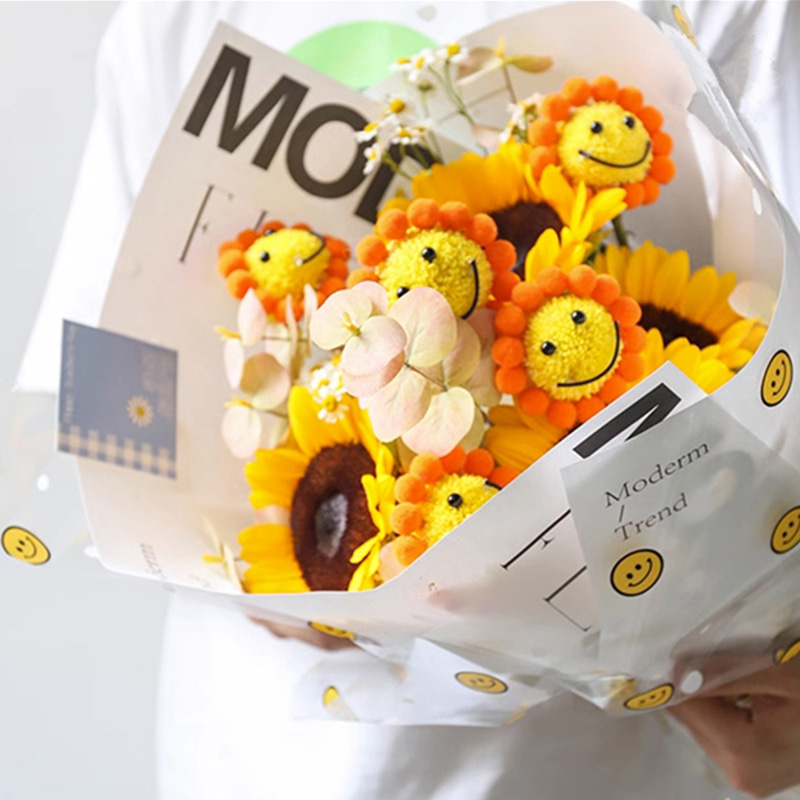 OPP Cellophane Smiling Flower Wrapping Paper