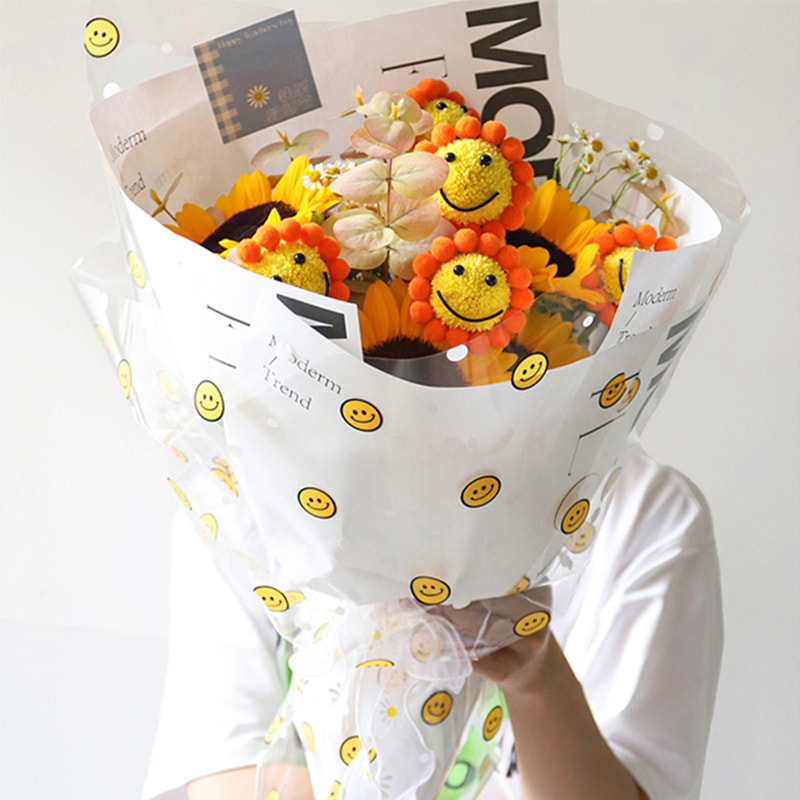 OPP Cellophane Smiling Flower Wrapping Paper