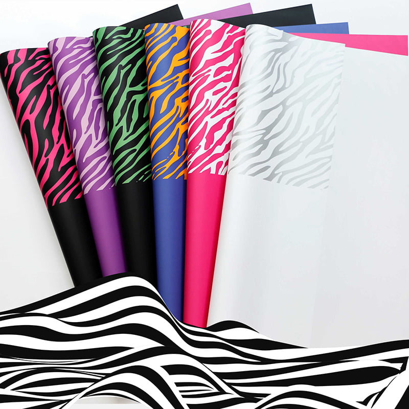 Zebra-print sex-color flos charta involuti