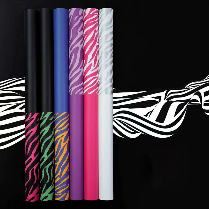 Zebra-print sex-color flos charta involuti