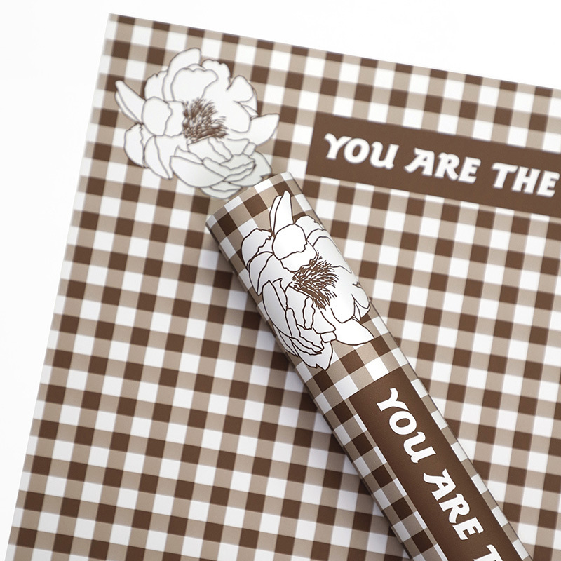 Pluma flos plaid exemplum charta involventes