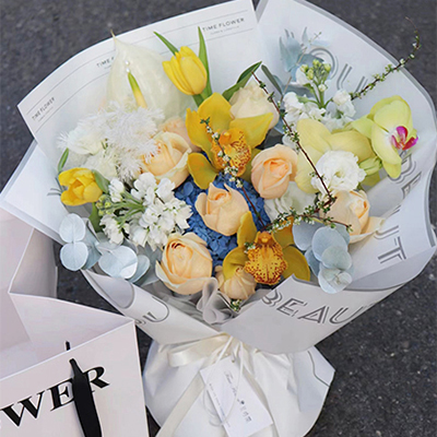 Nova bouquet packaging art charta Anglica