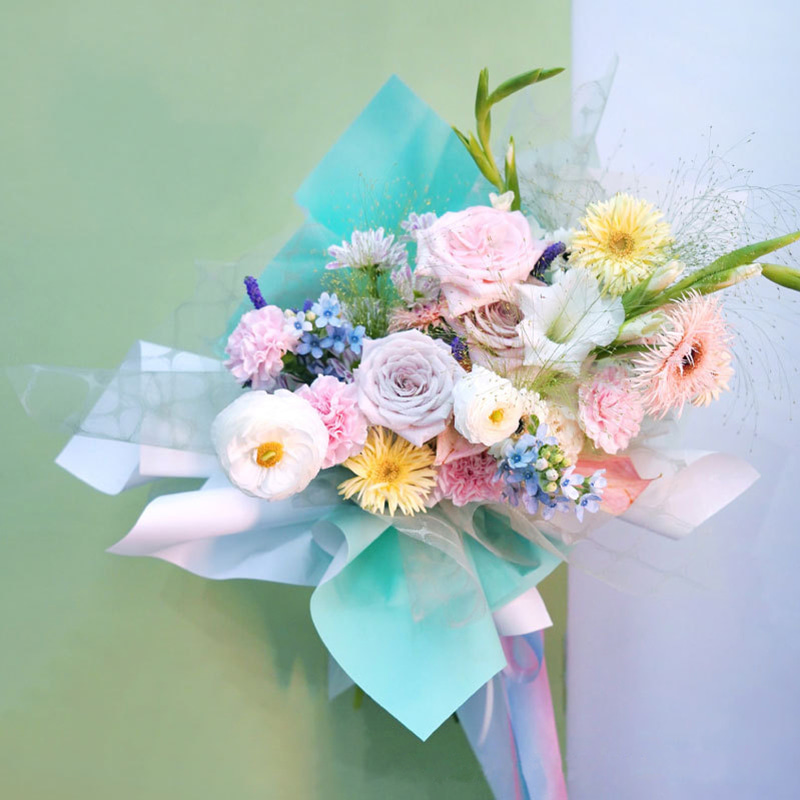 Premium Gradient Flos Bouquet Wrapping Paper
