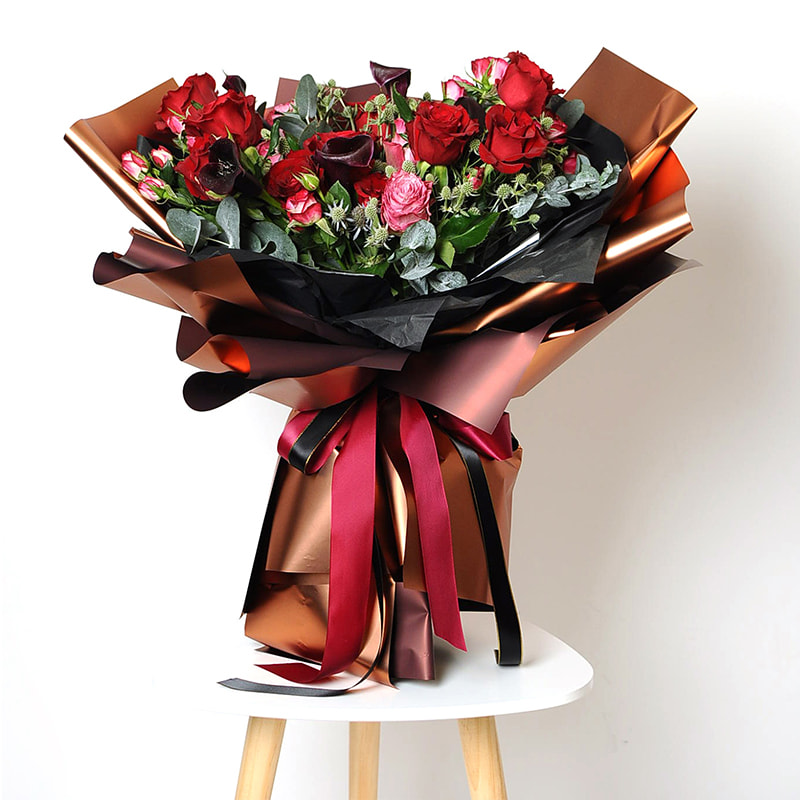 Gravis Metal lux Shadow Bouquet Wrapping Paper