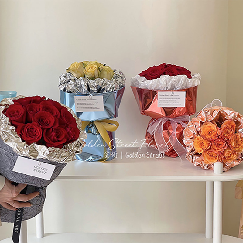 Solidae-coloris specularis Bouquet Wrapping Paper