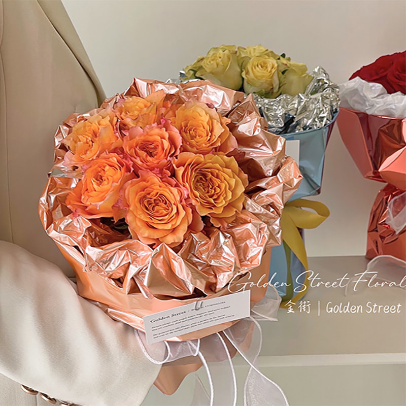 Solidae-coloris specularis Bouquet Wrapping Paper