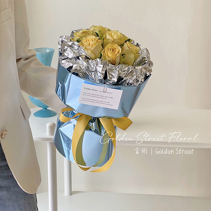 Solidae-coloris specularis Bouquet Wrapping Paper