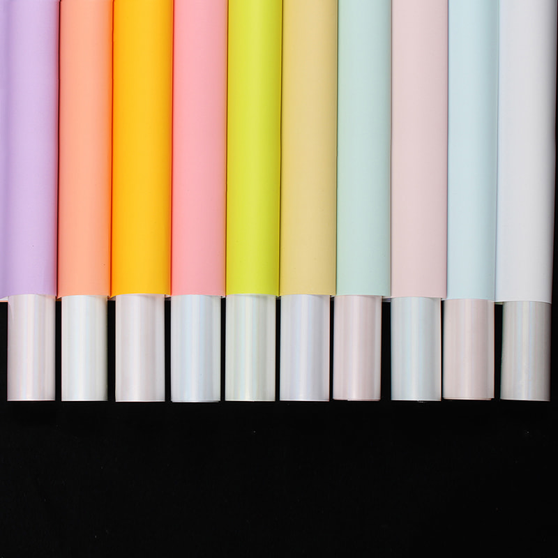 Candy Colored Bouquet Wrapping Paper Fantasy Aurum-Plated